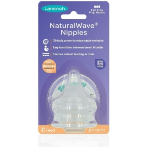 Pack tetinas natural wave flujo rápido lansinoh