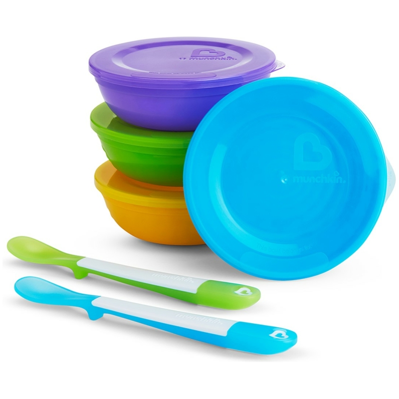 Pack de 4 bowls + 2 cucharas love munchkin