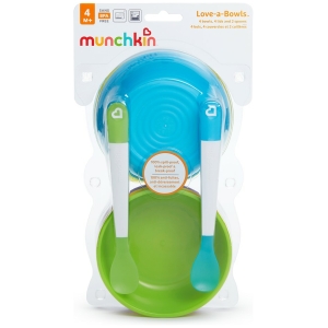 Pack de 4 bowls + 2 cucharas love munchkin