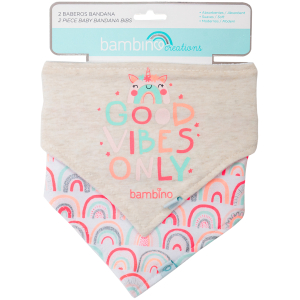 Bipack babero bandana niña bambino arcoíris