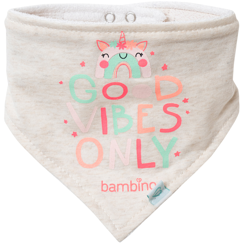 Bipack babero bandana niña bambino arcoíris