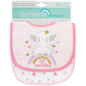 Pack baberos impermeables bambino niña unicornio dino