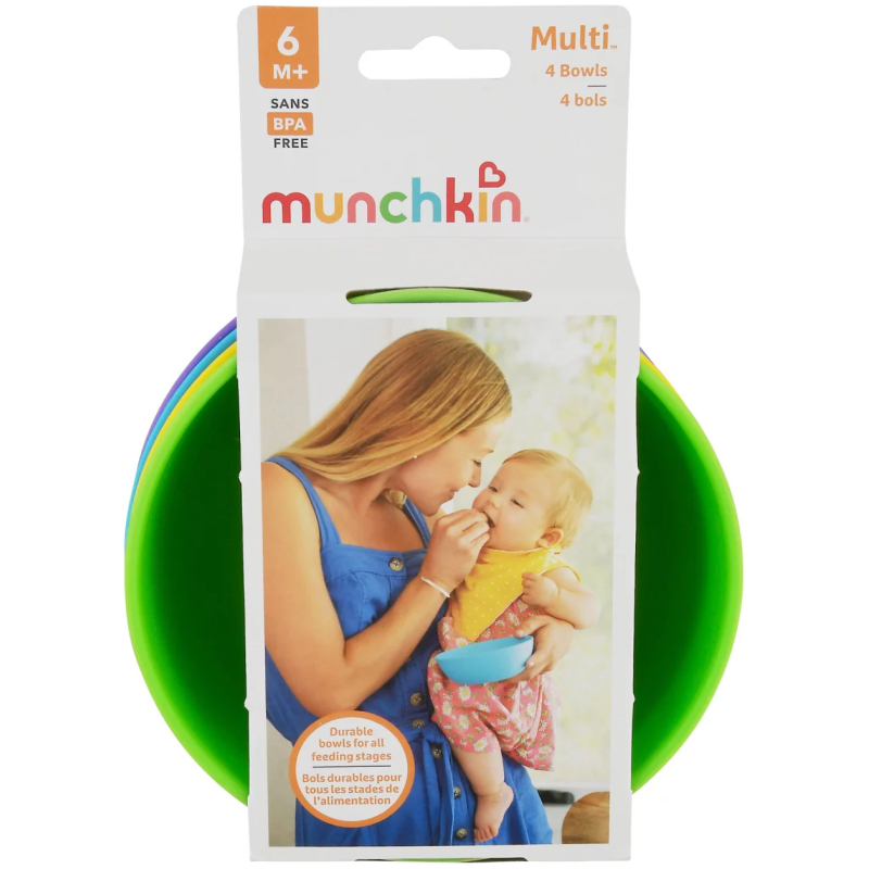 Pack 4 multi bowls colores munchkin