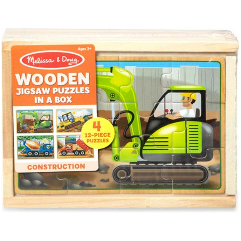 Set 4 puzzle de construcción in a box melissa & doug