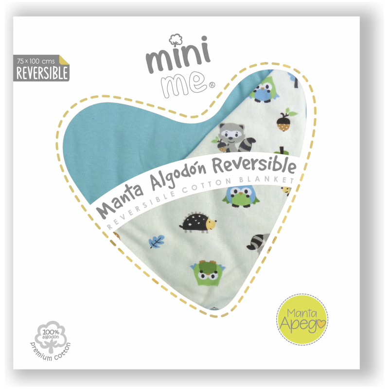 Manta algodón reversible mini me unisex