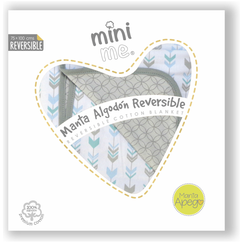 Manta algodón reversible mini me unisex