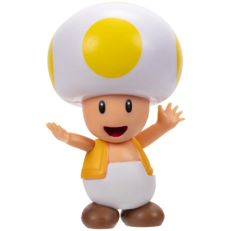 Mini figura articulada toad amarillo - super mario