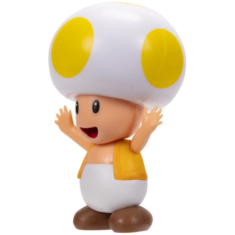 Mini figura articulada toad amarillo - super mario