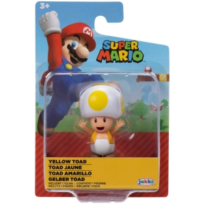 Mini figura articulada toad amarillo - super mario