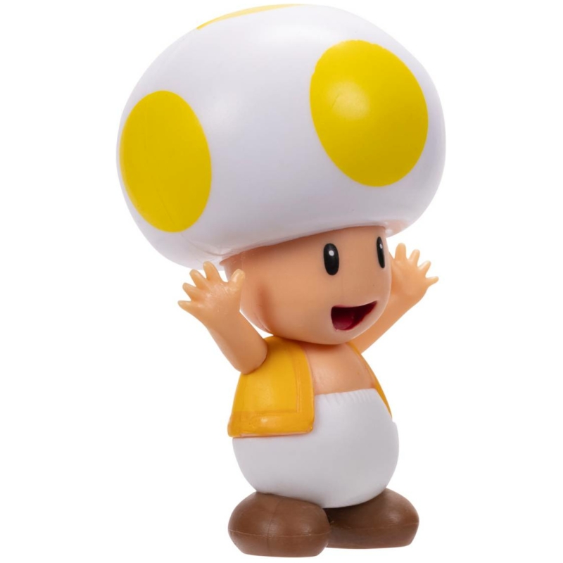 Mini figura articulada toad amarillo - super mario