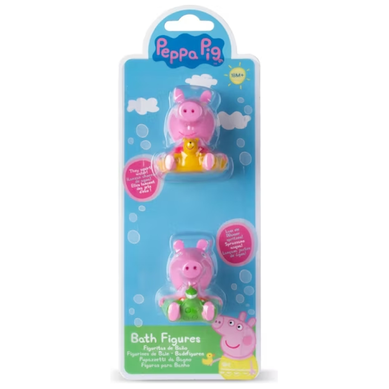 Figuras de baño peppa pig y george