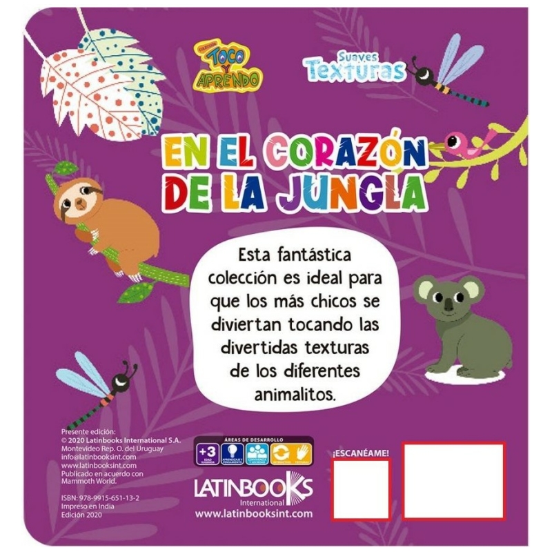 Libro en el corazón de la jungla - suaves texturas