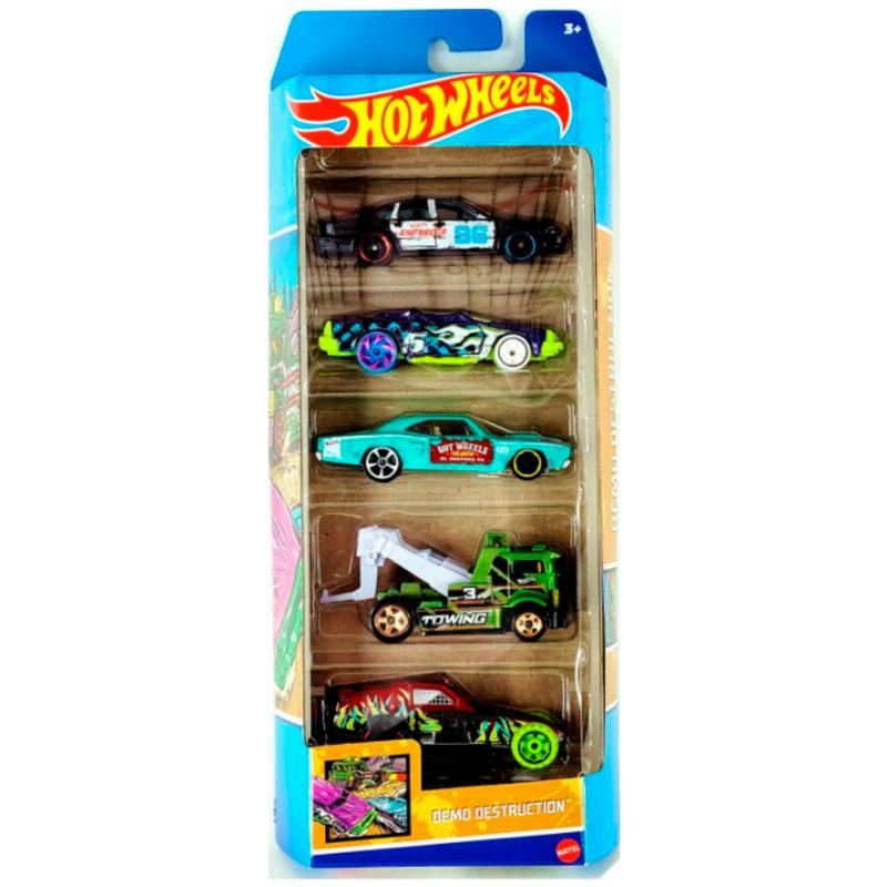 Juguete pack de 5 autos hot wheels surtidos