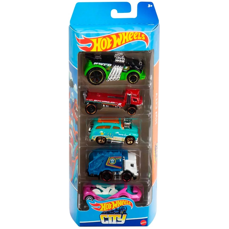 Juguete pack de 5 autos hot wheels surtidos