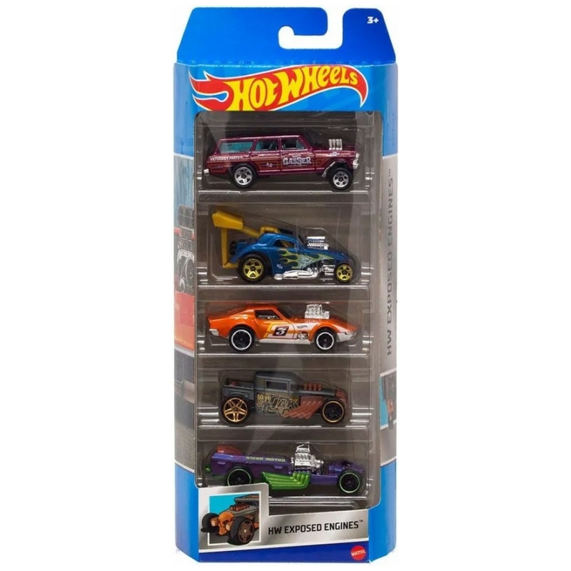 Juguete pack de 5 autos hot wheels surtidos