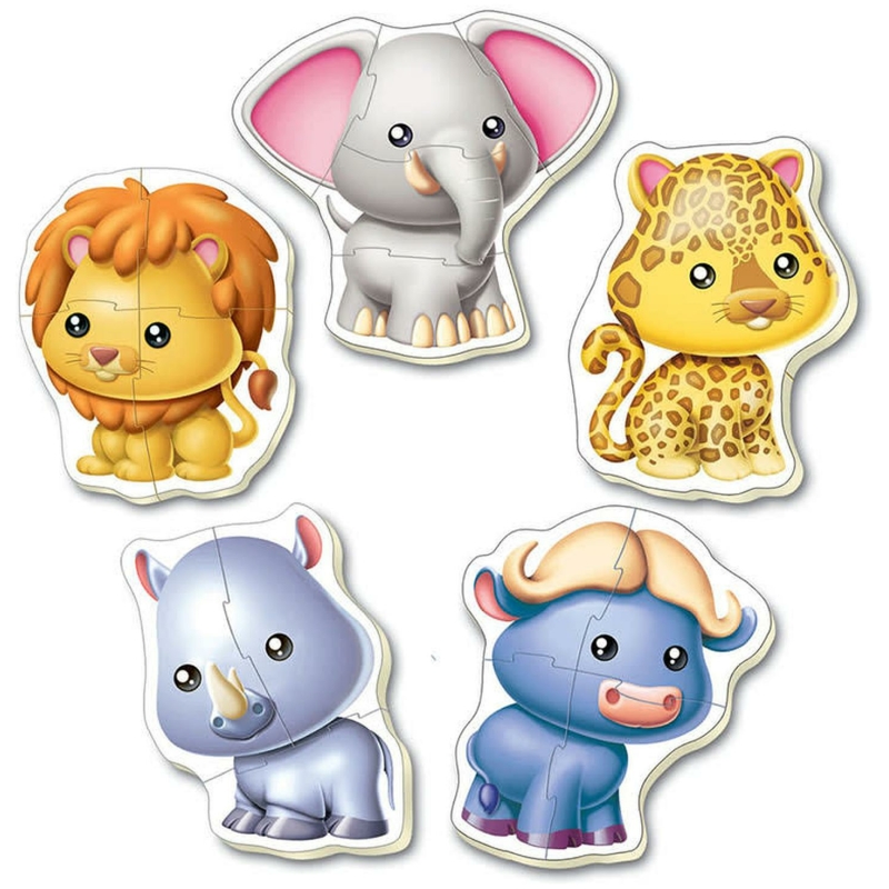 Puzzle baby animales salvajes 5 en 1 educa