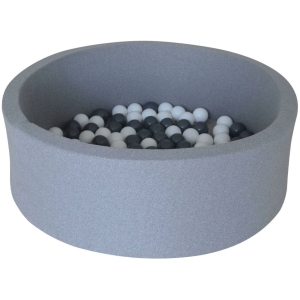 Piscina con pelotas soft gris infanti