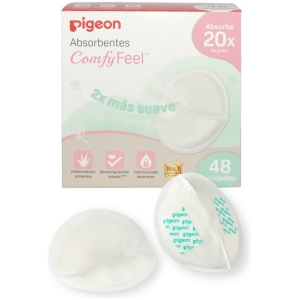 Absorbentes de leche comfy feel 48 unds. pigeon