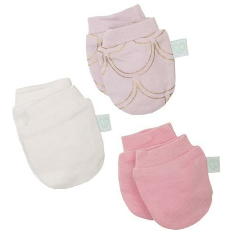 Set de mitones para bebé rosa