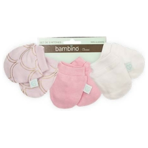 Set de mitones para bebé rosa