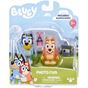 Pack mini figuras bluey y bingo - photo fun