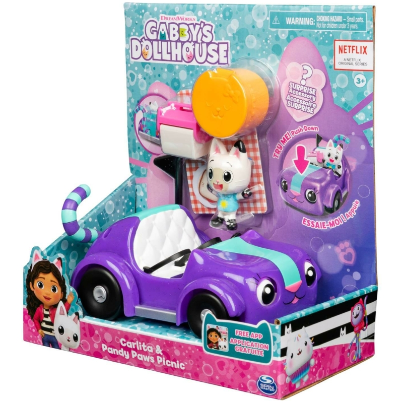 Set de figura gabby dollhouse picnic carlita & pandy