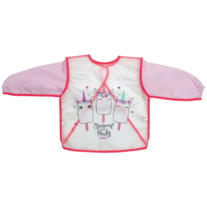 Babero plástico manga larga bambino niña unicornio