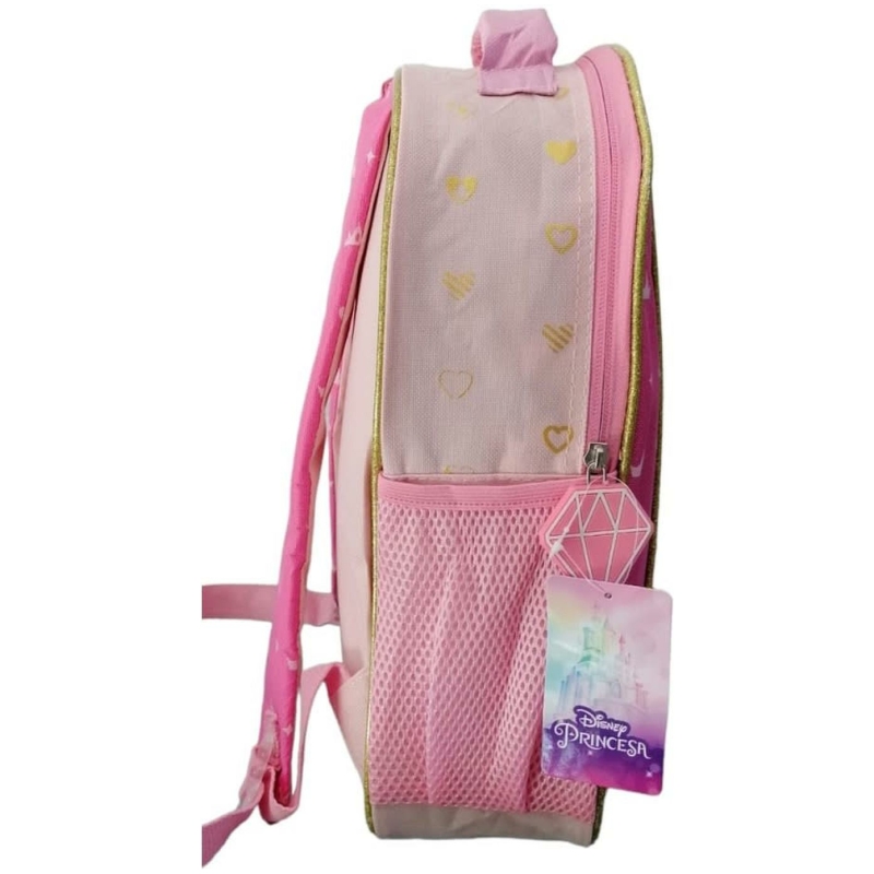 Mochila infantil princesas disney rosa