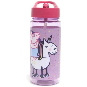 Botella infantil peppa pig con bombilla 500 ml