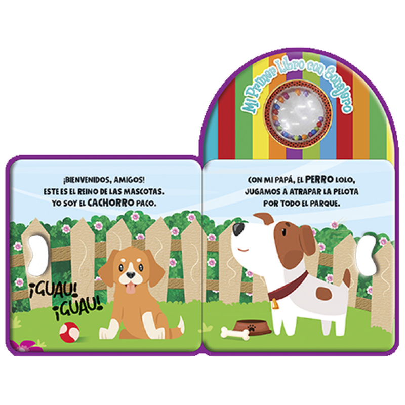 Libro infantil en el hogar con cascabel