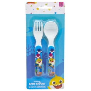 Set cubiertos infantiles baby shark