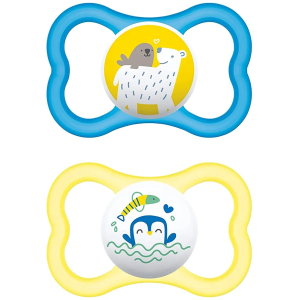 2 chupetes silicona air 6 meses + mam