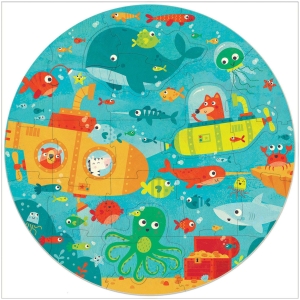 Puzzle redondo infantil bajo el mar 28 pcs.