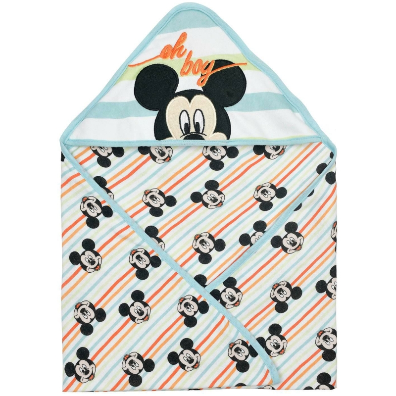 Toalla capucha bambino mickey arcoiris
