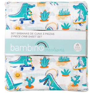 Set sábanas de cuna 3 pcs cocodrilo bambino