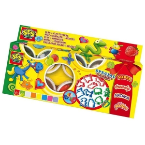 Kit de 8 plastilinas surtidas + moldes