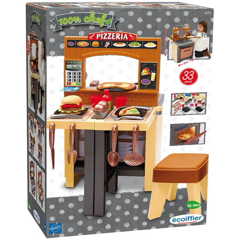 Cocina y pizzería modular con accesorios