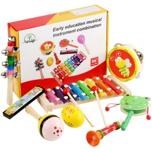 Set 8 instrumentos musicales de madera