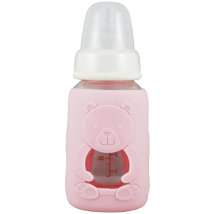 Protector De Silicona - Mamadera De Vidrio Boca Estándar 120 ml Pigeon