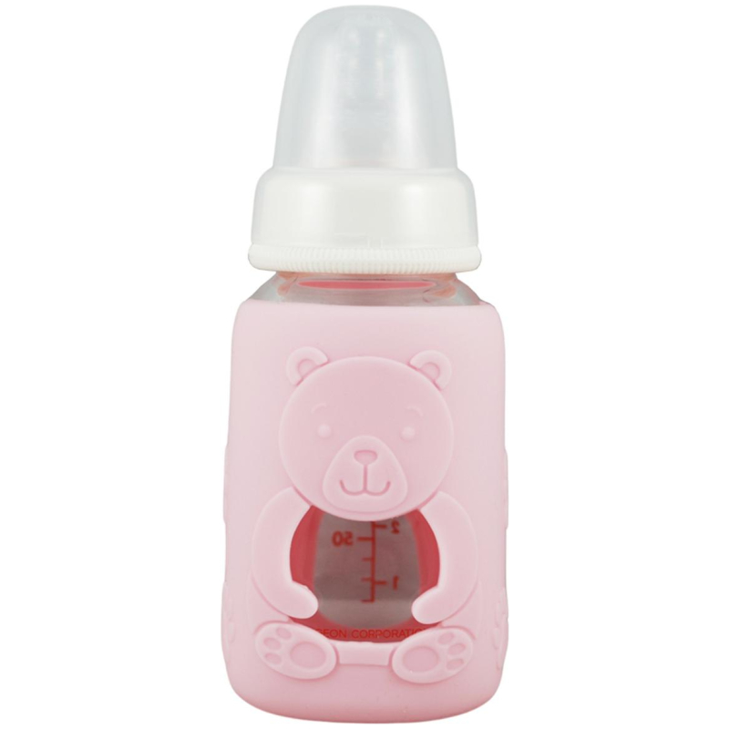 Protector De Silicona - Mamadera De Vidrio Boca Estándar 120 ml Pigeon