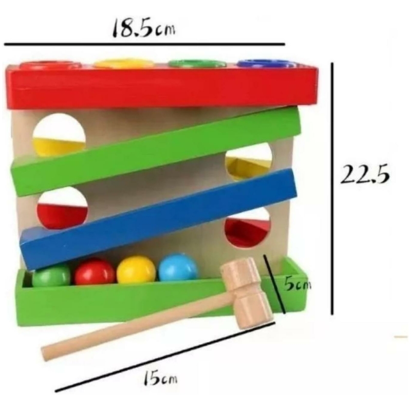 Juego cascada con martillo