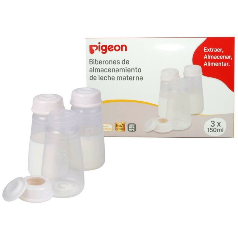 Biberones de almacenamiento de leche materna pigeon