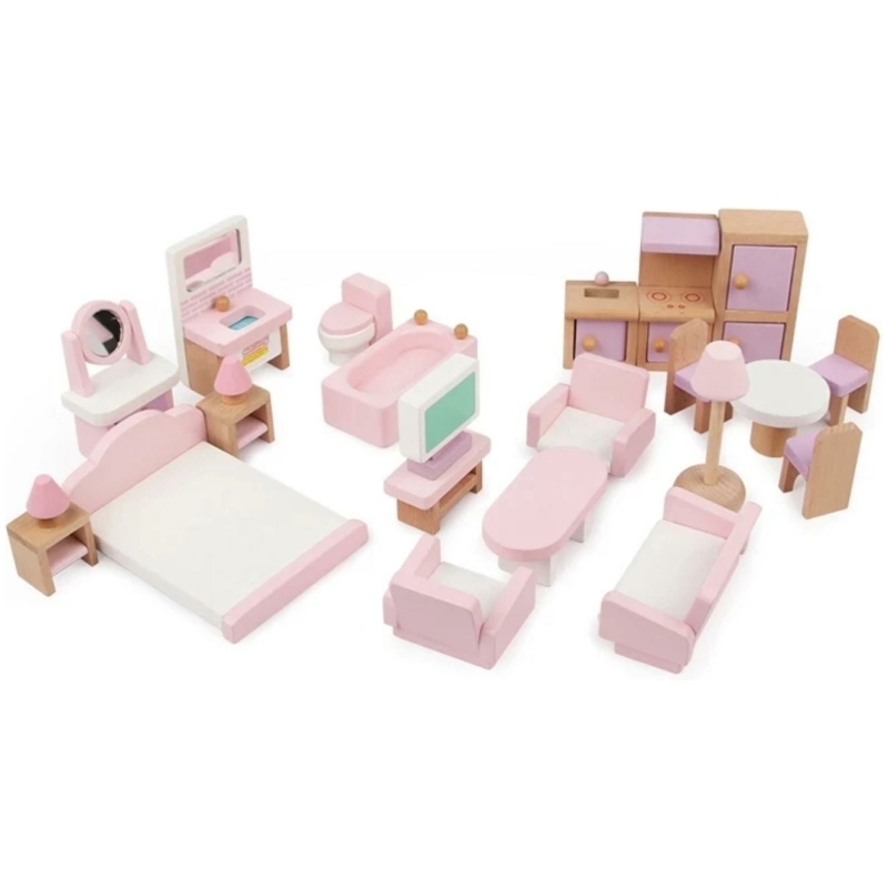 Set mini muebles para casa de muñecas