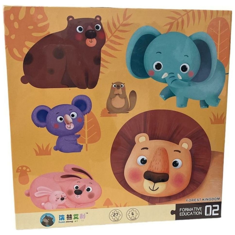 Puzzle 6 animales - selva