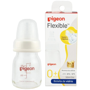 Mamadera boca estándar de vidrio 50 ml pigeon