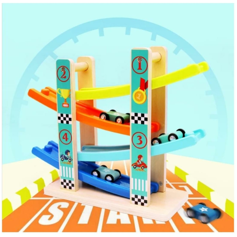 Juego rampa de autos 4 niveles
