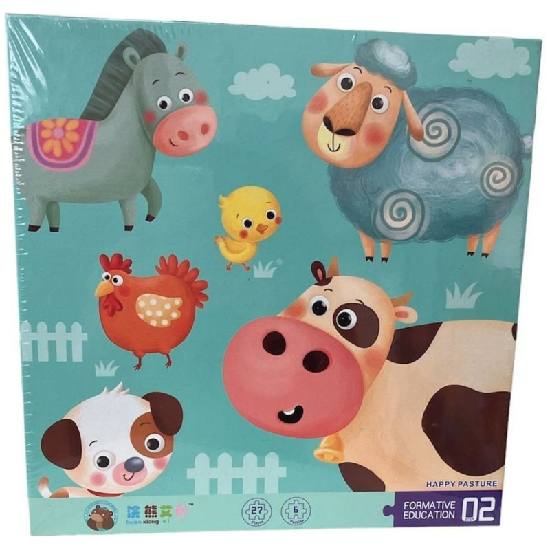 Puzzle 6 animales - granja