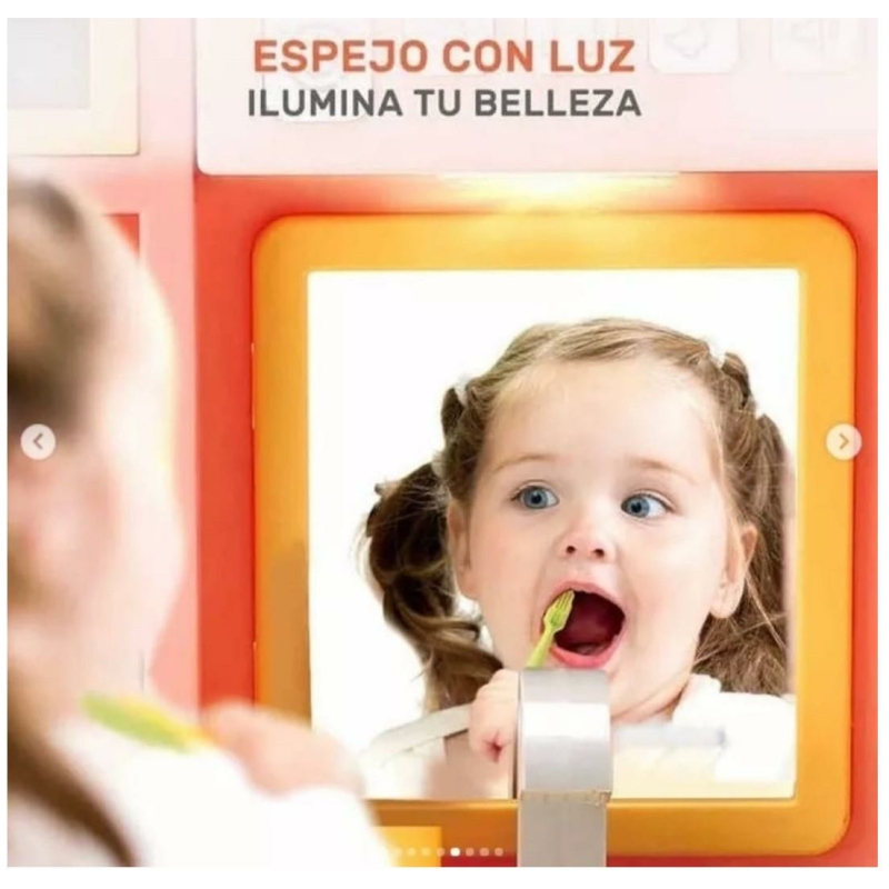 Juego lavamanos luz y sonido rosado
