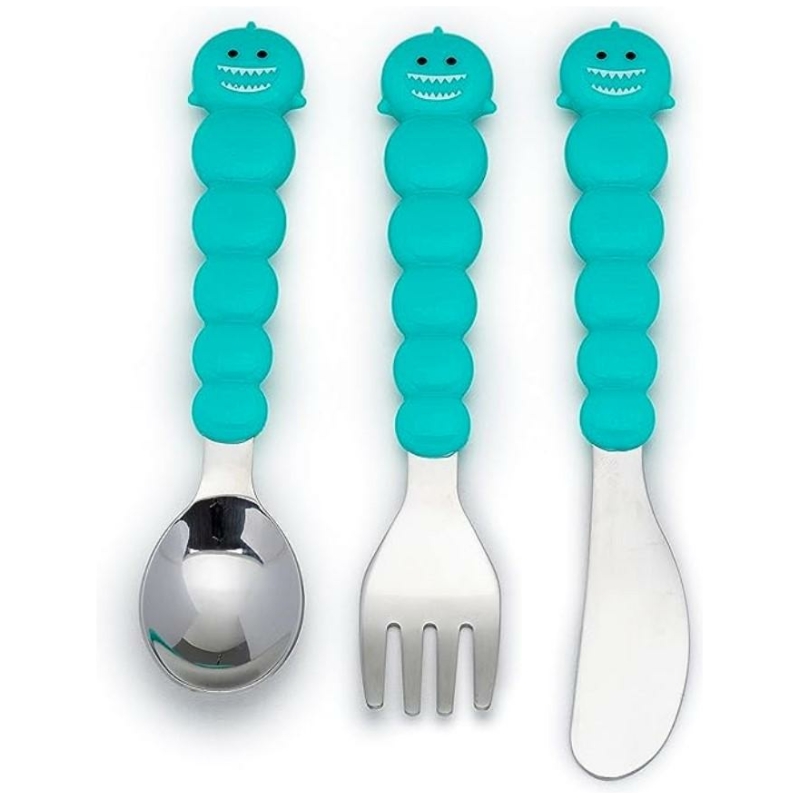 Set de 6 cubiertos para niños tiburon-oso melii