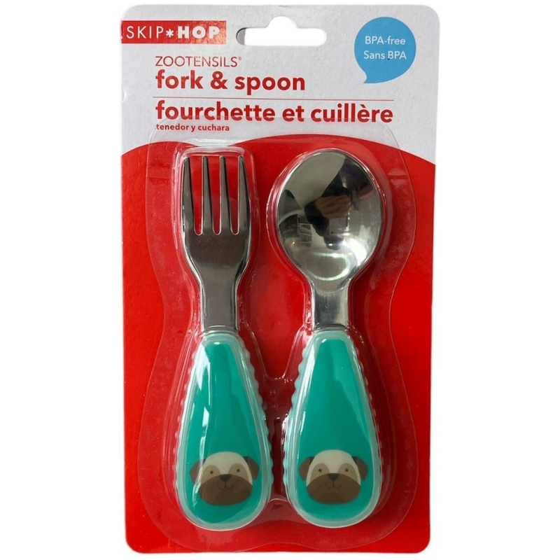 Set cuchara y tenedor zoo pug